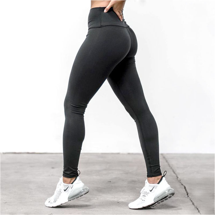 Foreign Trade Original Single Yoga Long Pants Women Fitness Sports Tight Pants Elastic Nylon Speed Dry Running Black Blue