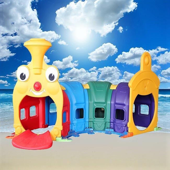 Kindergarten children tunnel crawling plastic caterpillar drilling hole playground indoor and outdoor elf drill tube toys