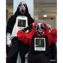 Doublet Style High Street Clown Vampire Double Wearing Loose Round Neck Hand Woven Wool Sweater