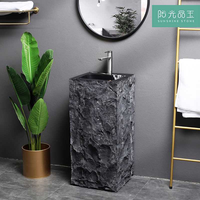 Sunshine Pint Jade Natural Stone Integrated Courtyard Garden Upright column basin floor style minimalist light and luxurious Balcony Wash