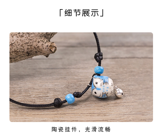 Học sinh nữ retro phong cách dân tộc vòng chân gốm với chuông tiếng Hàn phiên bản đơn giản của cặp đôi sinh viên vòng chân nhảy múa