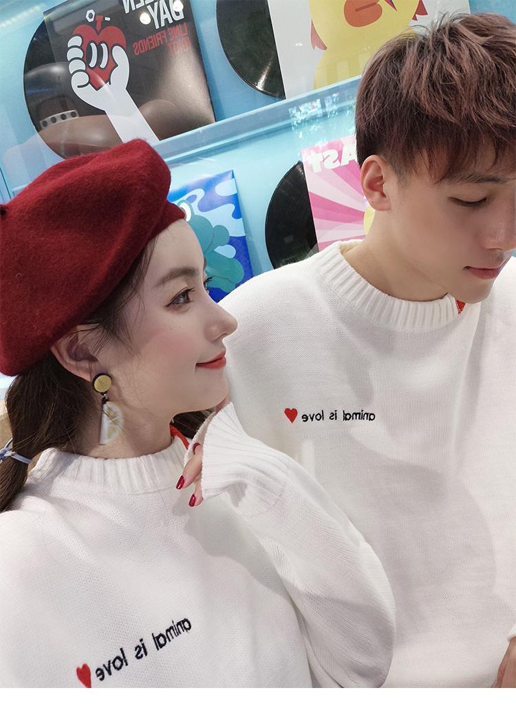 Áo len đôi ôn hòa 2018 mới mùa thu hoang dã phiên bản Hàn Quốc hoang dã của bộ áo len đôi áo len dệt kim áo len thổ cẩm