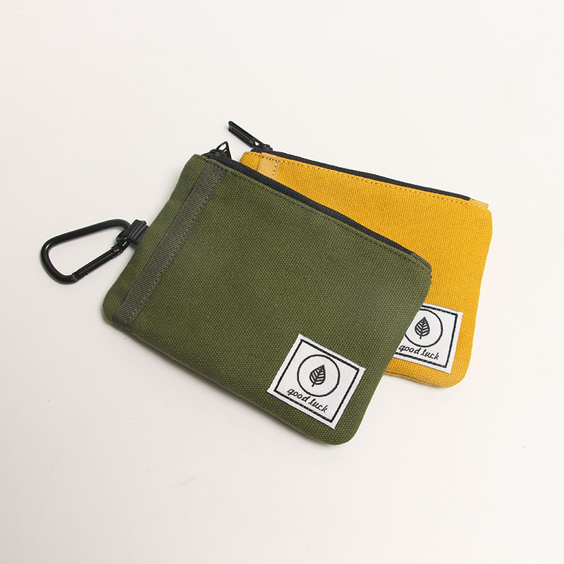 Canvas Driver's License Wallet Integrated Card Bag Multifunction Ultrathin Pull Chain Money Bag Portable minimalist male female student