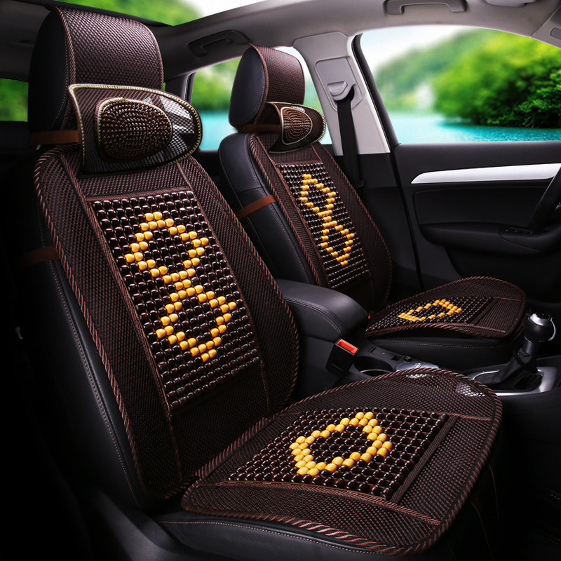 Summer Car Wood Beads Single Sheet Breathable Cushion Size Wagon Driver Main Co-driver Single Seat Cool Mat position