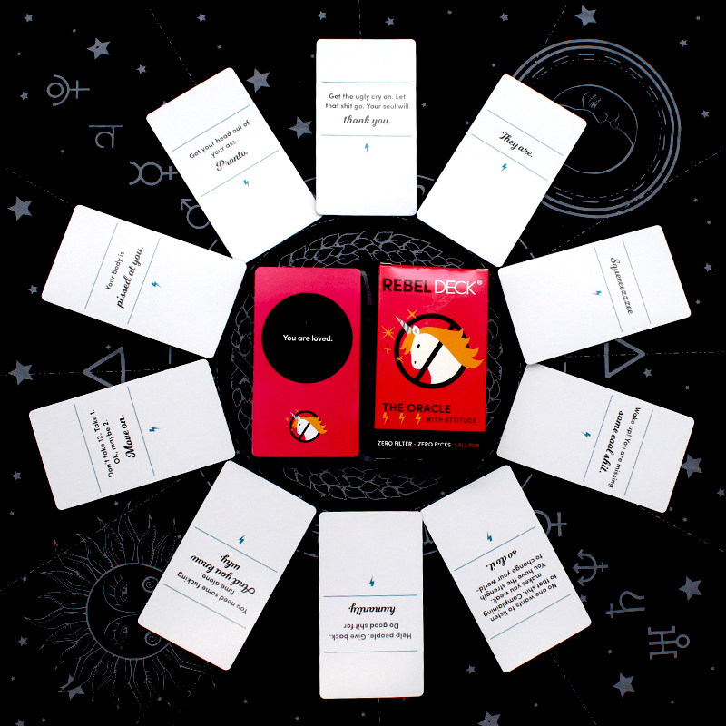 The He Oracle with Attitude Rebelliant Unicorn Encyclical Card Cards Cards for Cards Cards