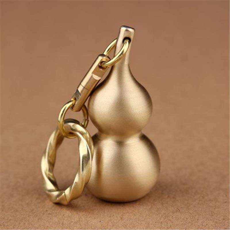 Pure brass gourd car keychain pendant pendant copper pendant gossip key chain large bag pendant female