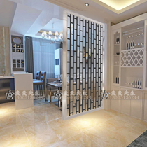 Art glass porch partition screen modern simple living room dining room shoe cabinet double-sided light transparent tempered craft lattice