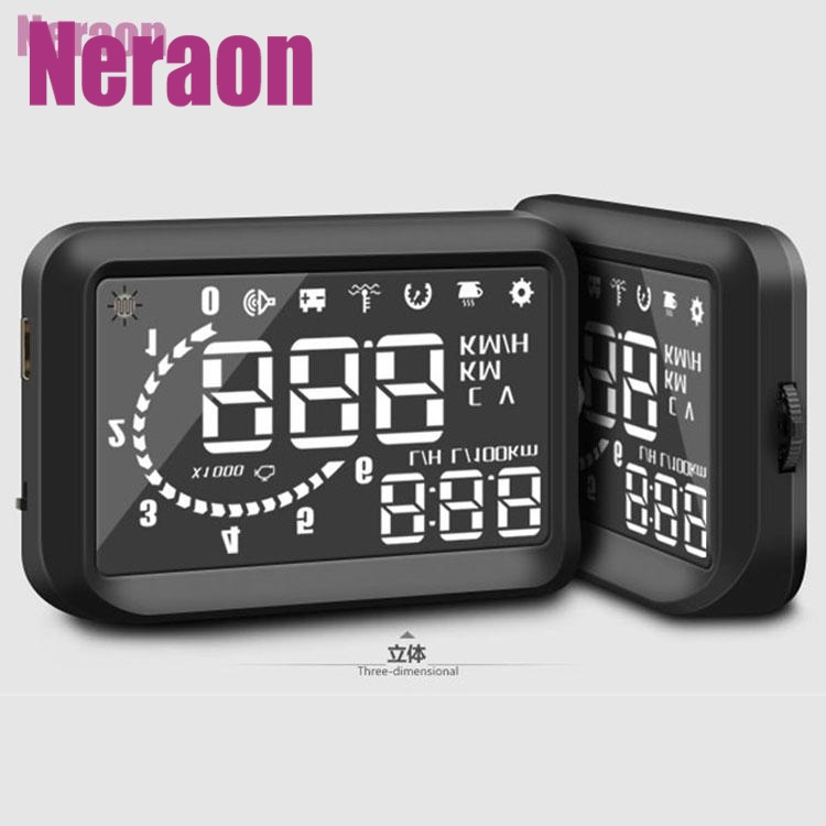 HUD Spike Head Display OBD wagon computer speed rev fuel consumption and other car high-definition projectors show H302