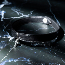 Wanwan high-end custom hand a cross chocker sheepskin +925 silver 19092527D