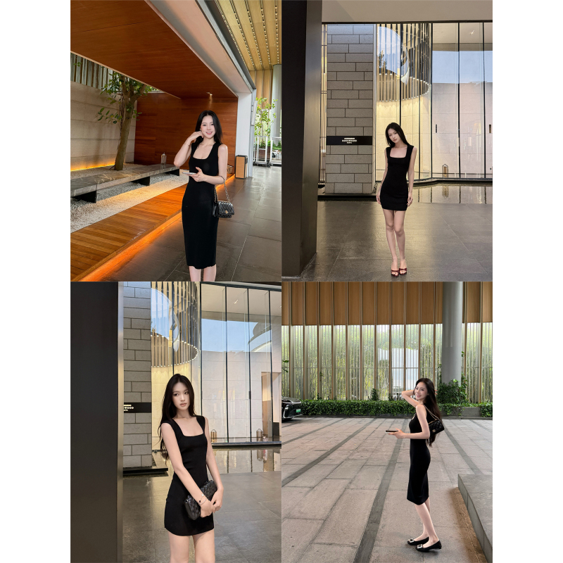 5Werkwen Curved Oxygen Beauty Double Version Knitted Dress Square Neck Flattering Figure Pure Desire Bodycon Dress 5Werkwen Curved Oxygen Beauty Double Version Knitted Dress Square Neck Flattering Figure Pure Desire Bodycon Dress