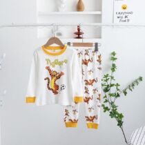 Red Bean Home 2022 New Children Pure Cotton Home Conserved Suit Autumn Winter Long Sleeve Warm Underwear for men and women