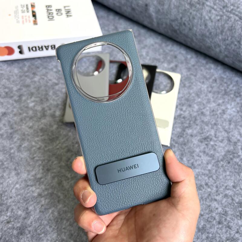 Suitable for Huawei Mate X6 Original Phone Case, Official Genuine Leather Ultra-Thin Rotating Stand Anti-Drop Protective Cover, X6 Collector's Edition Frameless Simple Business Style New Back Cover for Men and Women