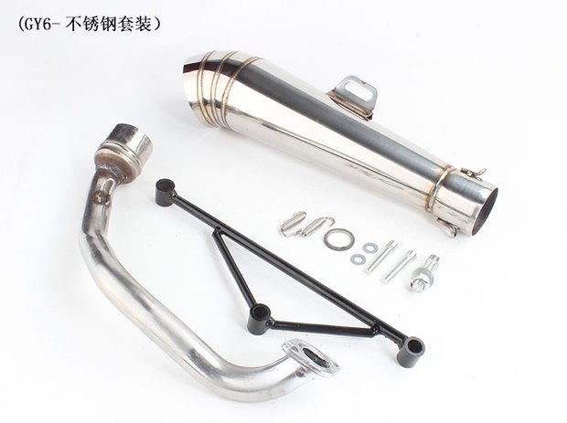 Xe máy sửa đổi ống xả GP Yamaha Fuxi Qiaoge hàng thẳng xe thể thao thép không gỉ loa ống chiên đường ống - Ống xả xe máy 	pô xe máy wave