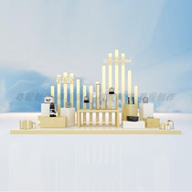 Business and sales building center celebration shopping mall gift shelves pile display mechan plaza real estate atmosphere layout DP