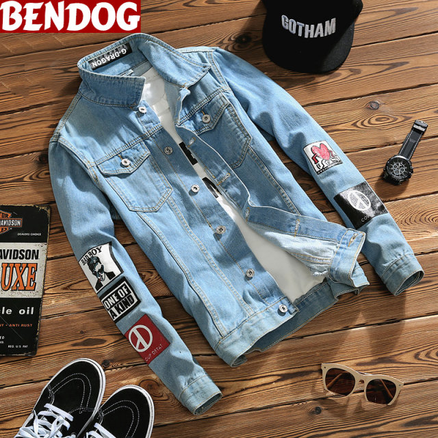 Spring and Autumn Men's Denim Jacket Korean Style Retro Slim Denim Clothing Trendy Men's Clothing Casual Handsome Jacket for Men