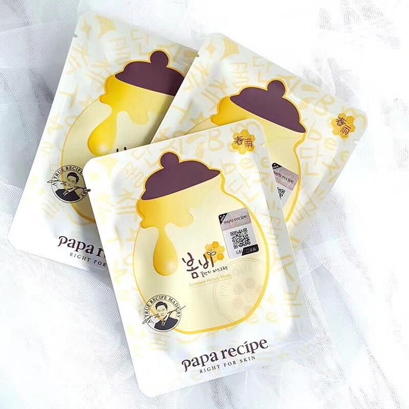 韩国papa recipe 春雨蜂蜜薄补水滋养修复面膜10片缓解敏感肌