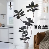 Имитация зеленого растения в горшке, большое каучуковое дерево в помещении, элитное светлое роскошное искусственное растение, декоративные украшения для гостиной рядом с диваном