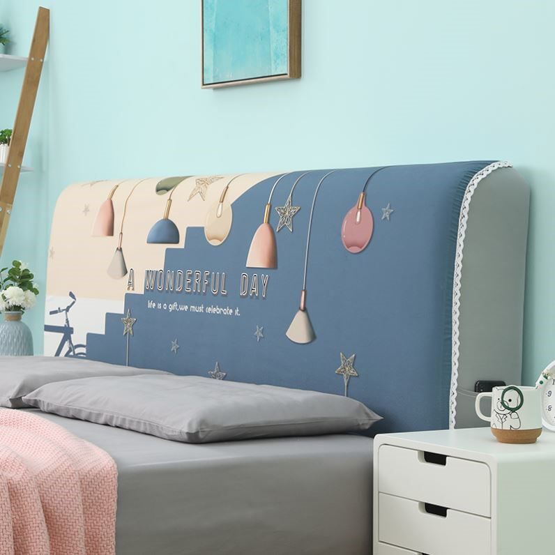 Tech cloth 1 m 8's headboard cover full bag Nordic style ins light lavish back cushion Soft cover cloth dust-proof washable