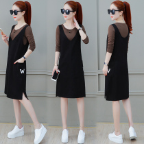 2022 - A new small dress feminine two - piece suit in spring and autumn reduced age and thin skirt long sleeved gas