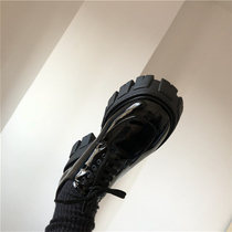 Big white custom comfortable and not grinding feet soft leather gear thick bottom sponge cake derby shoes women increase the legs thin