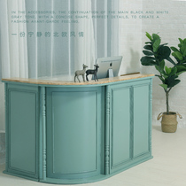 Nordic clothing store cashier simple modern reception front desk shop corner counter beauty salon milk tea shop bar