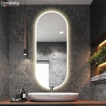 Italy Smart led Lamp Mirror Toilet Anti Fog Bathroom Mirror Wall Hanging Toilet Round Touch Makeup Mirror