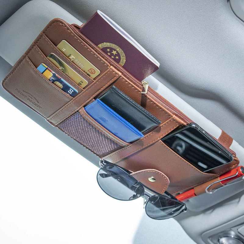 Universal card holder Car sun visor Truck creative supplies storage car hanging bag Card storage and more