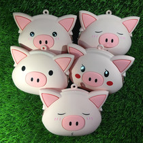 Cute Cute Pig 3D Styling Silicone Gel Zero Wallet Silicone Gift Silicone Wallet Silicone Key Bag Charger Bag