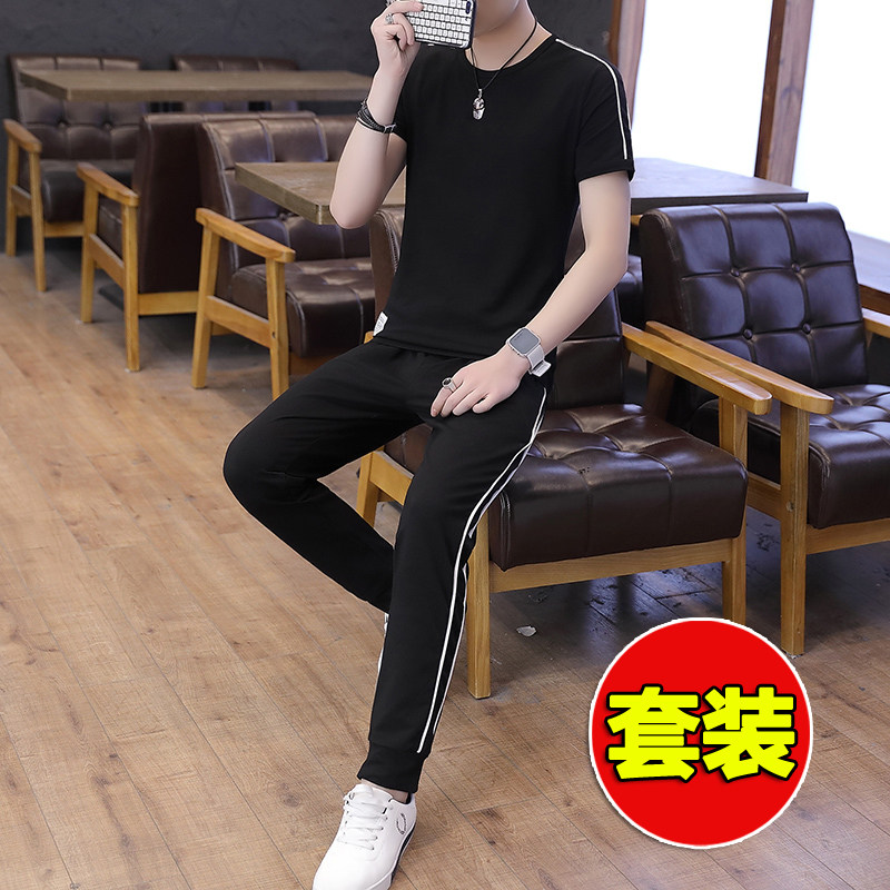 Yuppie handsome and summer loaded with a set mix of handsome and mature short sleeves T-shirt 2022 for men's casual summer suits