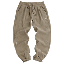 Trendy brand heavyweight sherpa pants mens winter plus velvet thickened corduroy plus fat plus size warm sports pants