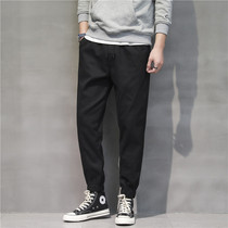 Tide brand spring and autumn leisure sports pants mens loose overalls trend Joker Harlem pants outside wearing leg pants