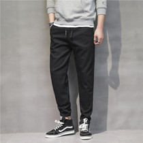 Tide brand 2021 spring and autumn casual pants men loose large size tie pants trend Joker Haren pants pants