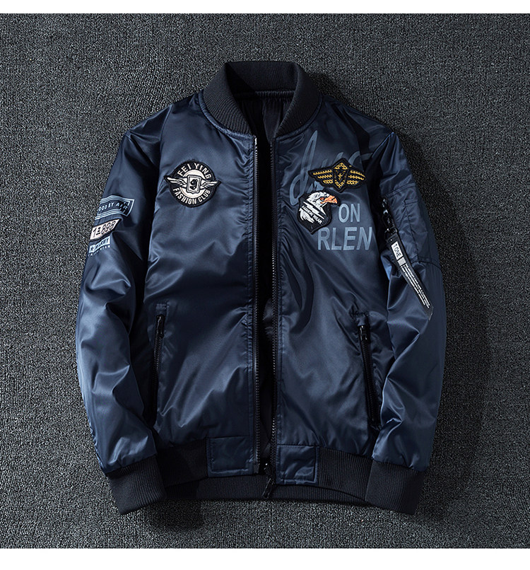 Модная демисезонная двусторонная куртка, бейсбольная униформа, большой размер, увеличенная толщина 