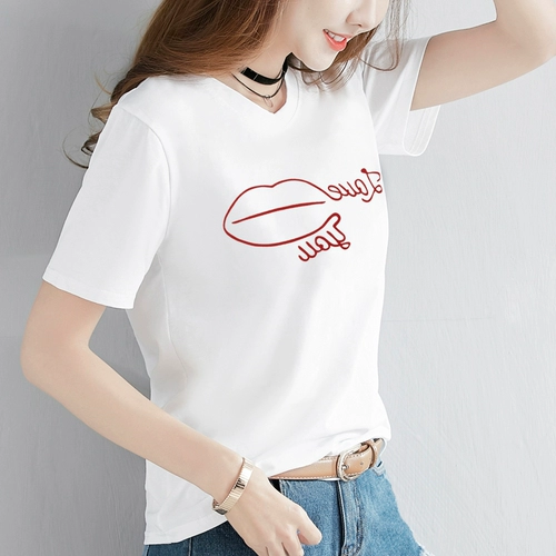 Tide, хлопковая белая летняя футболка, короткий рукав, оверсайз, в корейском стиле