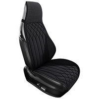 Черное спортивное сиденье [квадратная подушка + спинка] (цельная модель)