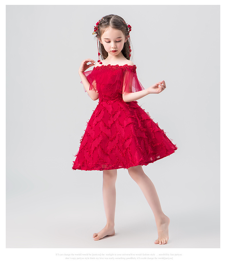Cô gái sinh nhật công chúa váy hoa cô gái fluffy trẻ em cho thấy buổi tối sặc sỡ cô bé trang phục piano mùa hè - Váy trẻ em đồ cô dâu chú rể trẻ em