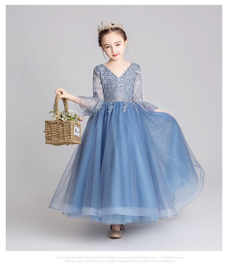 Cô gái sinh nhật công chúa váy fluffy trẻ em catwalk buổi tối ăn mặc cô bé chủ nhà nước ngoài trang phục piano - Váy trẻ em áo gile đồ vest bé trai