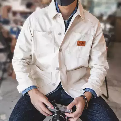 Madden tooling French vintage big pocket white coat autumn Amika Joker fall sleeve jacket men