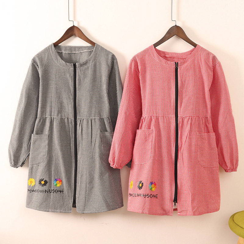 Hooded apron for men and women Family long sleeve hooded jacket Adult cooking overalls Kitchen oil-proof fashion