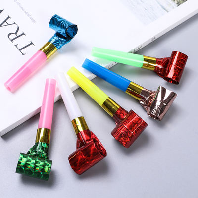 Clowns blow dragon whistles, creative children's small toys, a team of birthday gifts, whistles, babies blow long nose trumpets