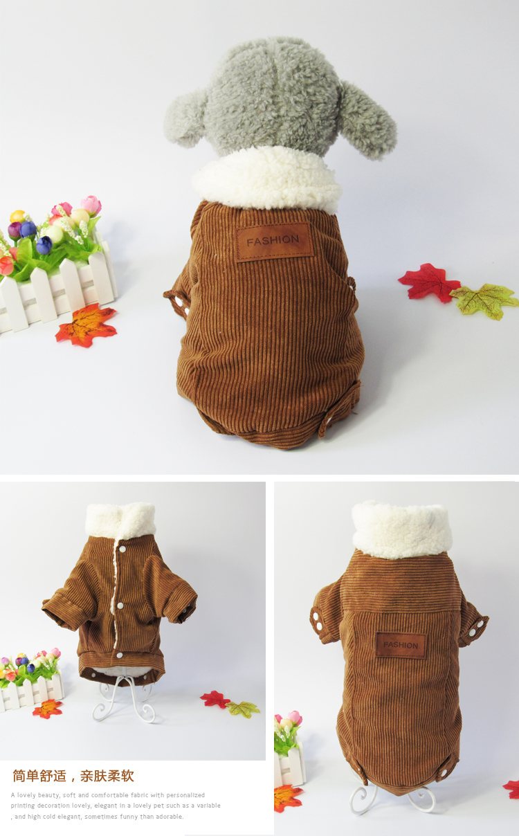 Quần áo chó Teddy quần áo mùa xuân và mùa thu hơn gấu chó con chó con chó con quần áo chó nhỏ và mèo dày quần áo mùa đông ấm áp - Quần áo & phụ kiện thú cưng áo tết cho mèo	