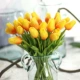 Hai hoa tulip nhỏ mô phỏng hoa lụa hoa cưới nhà nhựa nhân tạo hoa bàn trang trí hoa trang trí hoa - Hoa nhân tạo / Cây / Trái cây
