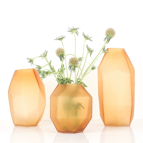 Nordic Modern Light Luxury, простая геометрическая креативная цветочная композиция, прозрачное стекло из матового стекла