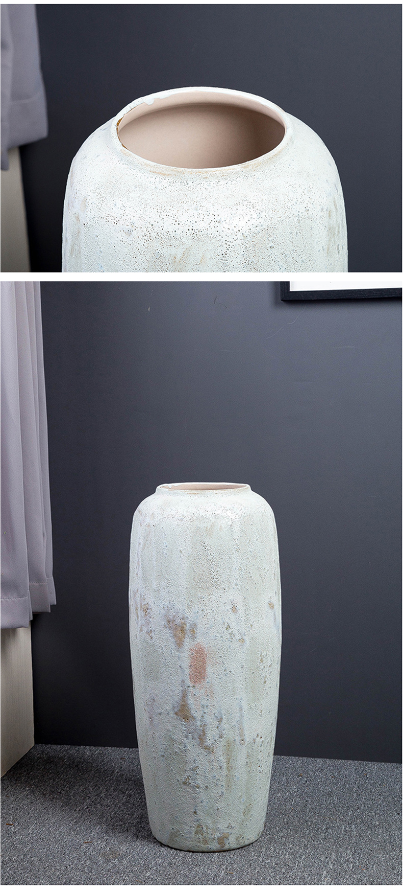 Two jingdezhen white mercifully glaze of 0.45 to 1.2 m set of new Chinese style ceramic vases, handicraft furnishing articles