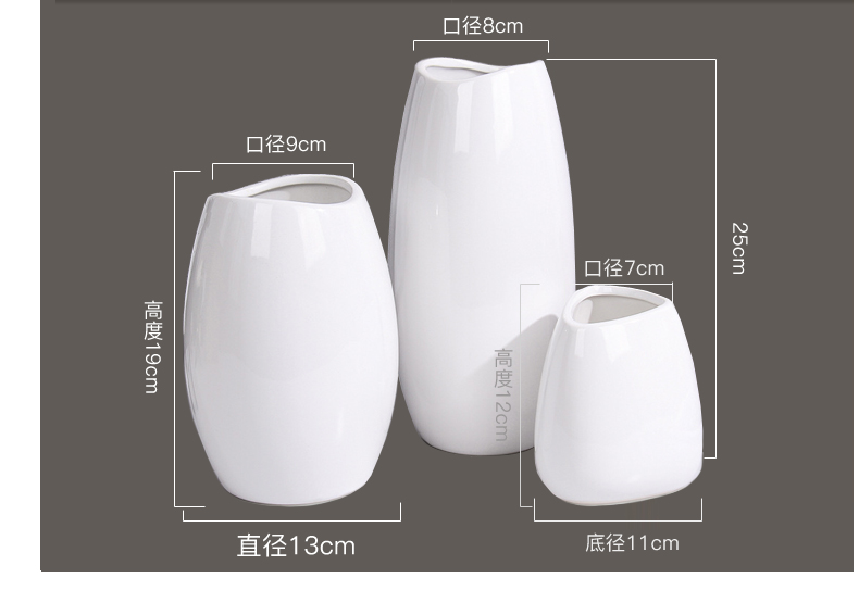 Bình gốm châu Âu ba mảnh phù hợp với phòng khách cắm hoa mô phỏng khiêu vũ Lancome nhà rượu tủ đồ trang trí hiên nhà - Vase / Bồn hoa & Kệ chậu trồng cây trong nhà