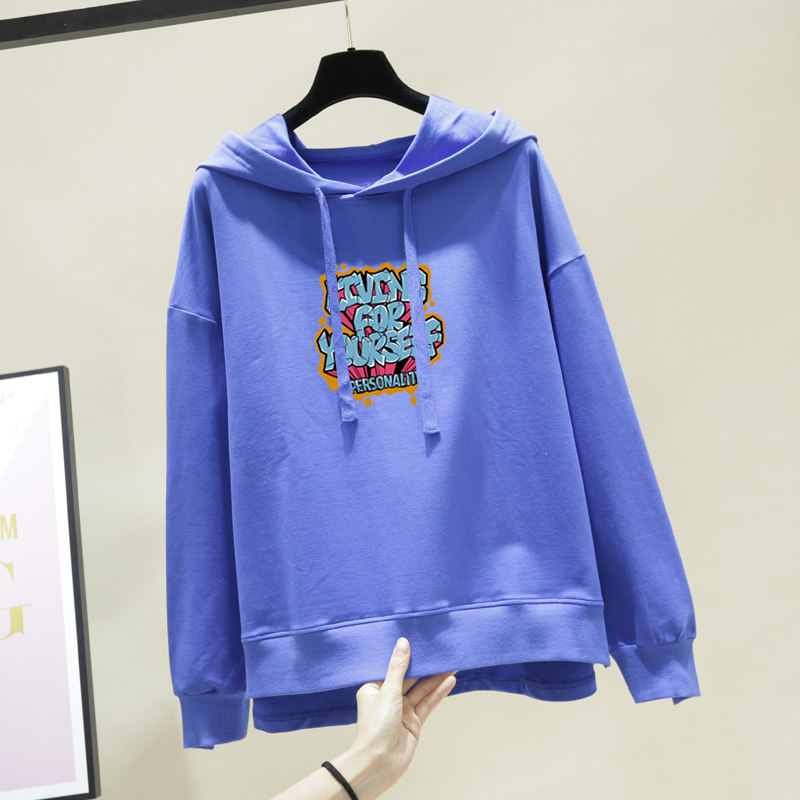 The coat girl 2023 new large - size loose student coat fat sister gas decrease and wear wear