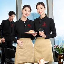 Workwear Long Sleeve Turtlenecks T-shirt Catering Fall Attendant Tooling Customised Blouse Boy Polo Shirt Print Character Logo