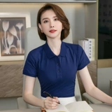 Хлопковая летняя тонкая футболка polo для работы, делается под заказ, с печатью вашего логотипа, короткий рукав, рабочая одежда