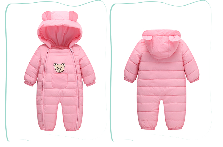 Babyiesies mùa đông mới dày trẻ em romper boy bé đi chơi quần áo cô gái xuống quần áo độn bông shop quần áo trẻ em