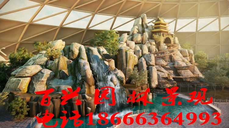Cement plastic stone rockery dining room hotel club man-made cave karst cave landscape scenic area plastic stone mountain gate simulation tree